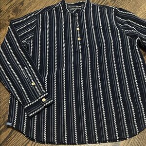 J PETERMAN 100% Light‎ Blue Jefferson Shirt L/S large